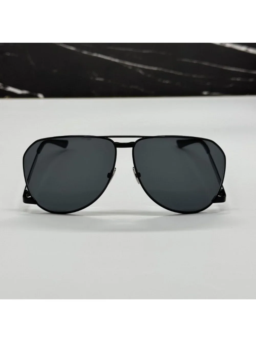 NWT Saint Laurent SL690 DUST 001 Black Unisex Aviator Sunglasses